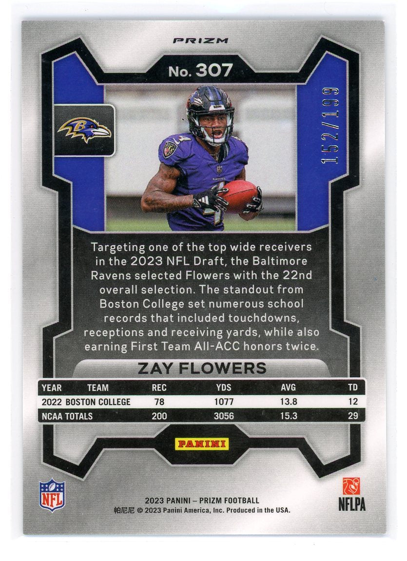 2023 Panini Panini #307 Zay Flower Blue Wave /199