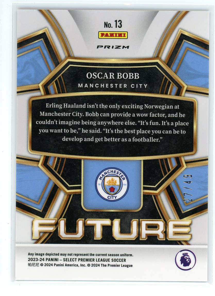 2023-24 Panini Select #13 Oscar Bobb Future Tie Dye Prizm /49