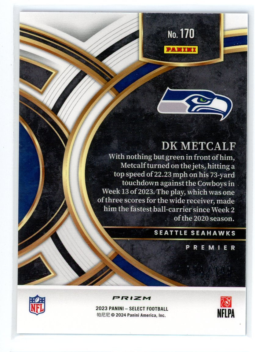 2023 Panini Select #170 DK Metcalf Blue Prizm /149