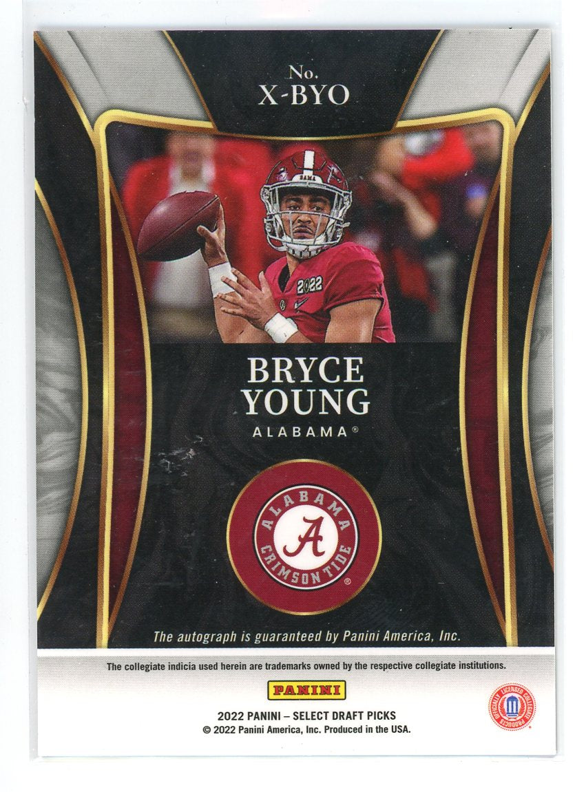 2022 Panini Select Draft Picks #X-BYO Bryce Young X-Factor Signatures