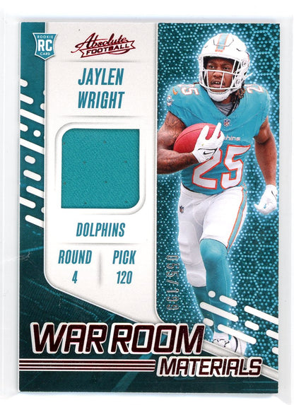 2024 Panini Absolute #WRM-JWT Jaylen Wright War Room Materials