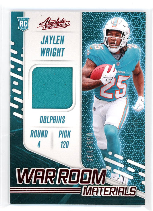 2024 Panini Absolute #WRM-JWT Jaylen Wright War Room Materials
