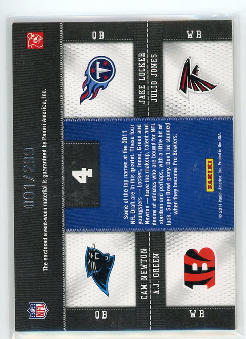 2011 Panini Threads #4 Cam N./Jake L./A.J. G./Julio J. Rookie Collection /199