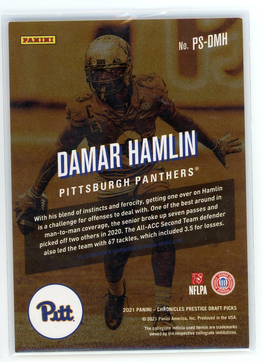 2021 Panini Chronicles #PS-DMH Damar Hamlin Prestige Xtra Points Signatures
