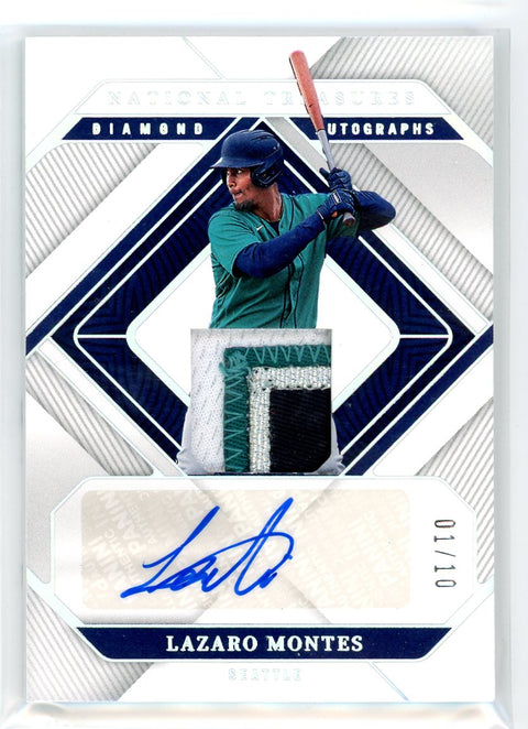 2023 Panini National Treasures #DIA-LM Lazaro Montes Diamond Autographs /10