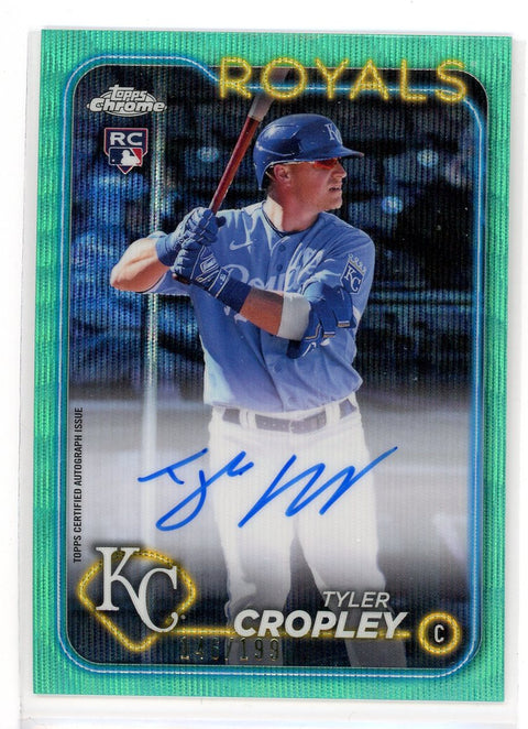 2024 Topps Chrome #RA-TC Tyler Cropley Aqua Wave Refractors /199