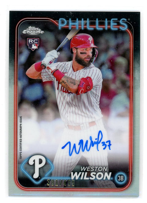 2024 Topps Chrome #RA-WWI Weston Wilson Rookie Autographs