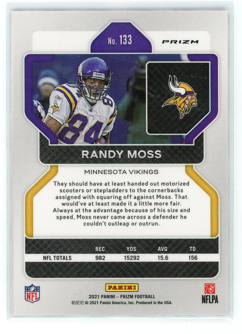 2021 Panini Prizm #133 Randy Moss Black and White Checker