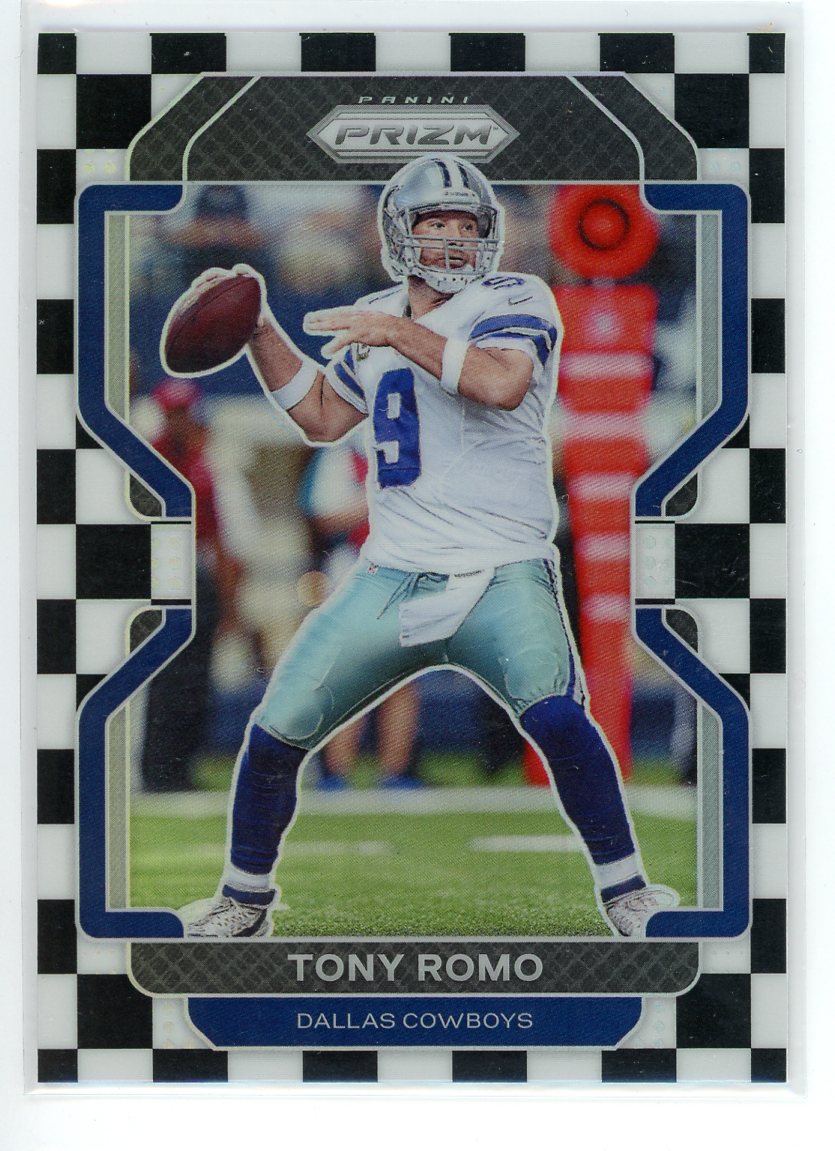 2021 Panini Prizm #247 Tony Romo Black and White Checker