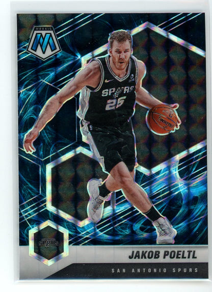 2020-21 Panini Mosaic #189 Jakob Poeltl Mosaic Reactive Orange