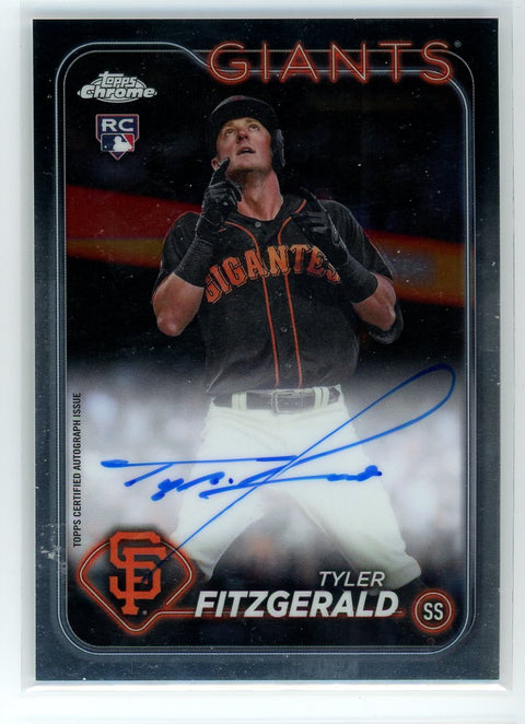 2024 Topps Chrome #RA-TF Tyler Fitzgerald Rookie Autographs Refractor #/499