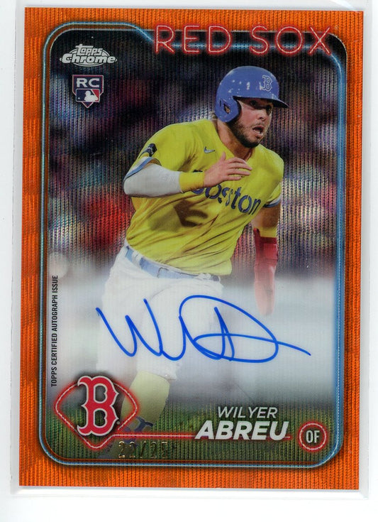 2024 Topps Chrome #RA-WA Wilyer Abreu Orange Wave Refractor /25