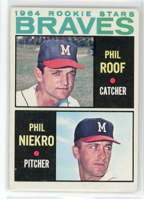 1964 Topps #541 Braves 1964 Rookie Stars (Phil Roof / Phil Niekro)