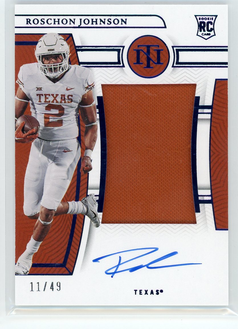2023 Panini National Treasures #CMS-ROJ Roschon Johnson Patch Auto /49