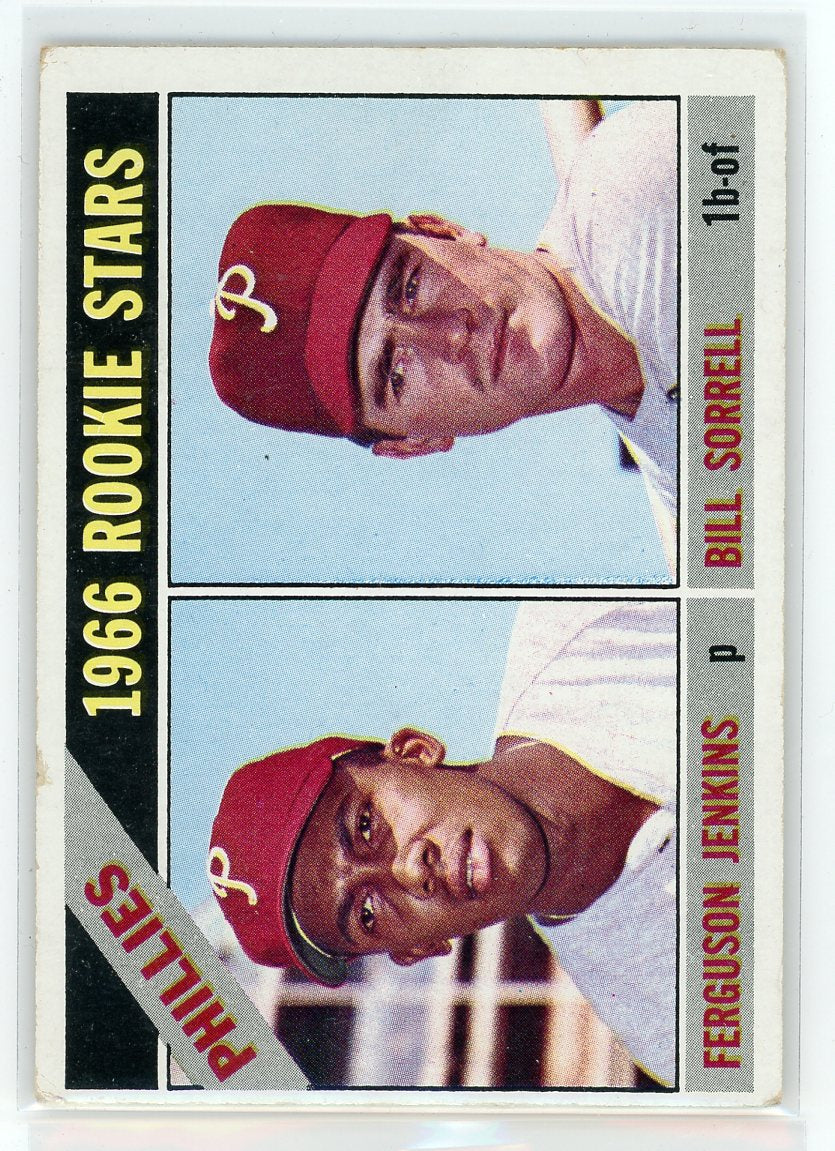 1966 Topps #254 Phillies 1966 Rookie Stars (Ferguson Jenkins / Bill Sorrell)