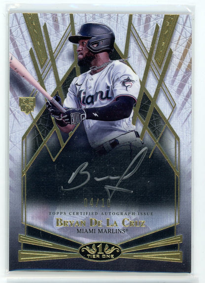 2022 Topps Tier 1 #BOA-BDL Bryan De La Cruz Auto /10