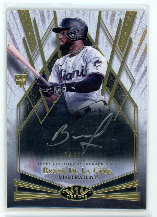 2022 Topps Tier 1 #BOA-BDL Bryan De La Cruz Auto /10