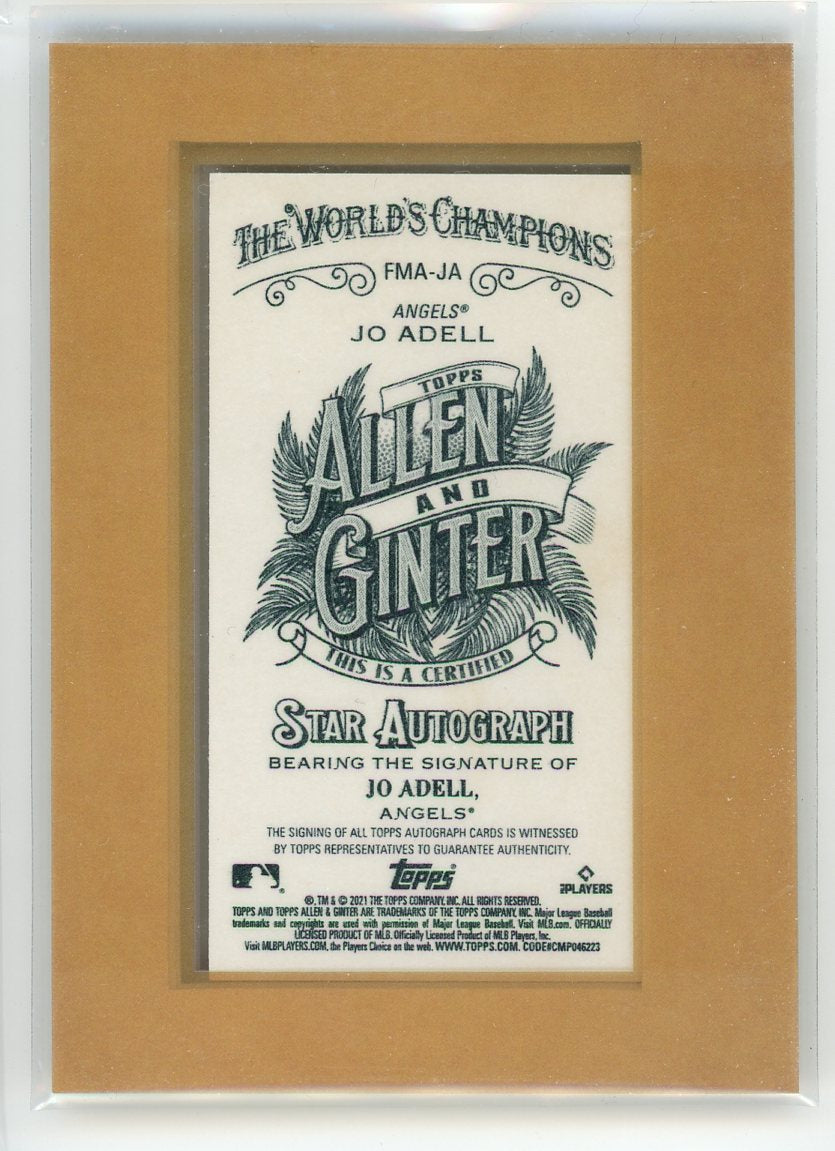 2021 Ginter and Allen #FMA-JA Jo Adell Auto