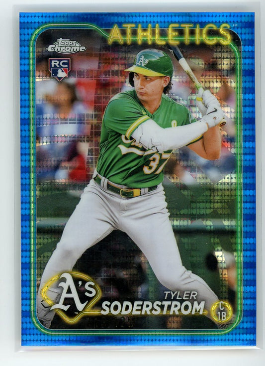 2024 Topps #298 Tyler Soderstrom Sonar Blue Refractor /125