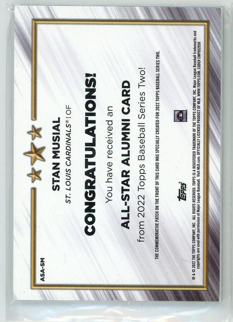 2022 Topps #ASA-SM Stan Musial All-Star Alumni Patch