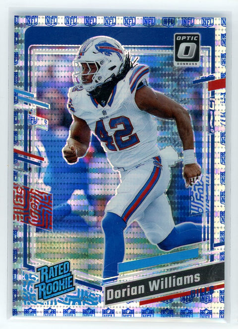 2023 Donruss Optic #212 Dorian Williams #212 Blue Hyper Shield /32