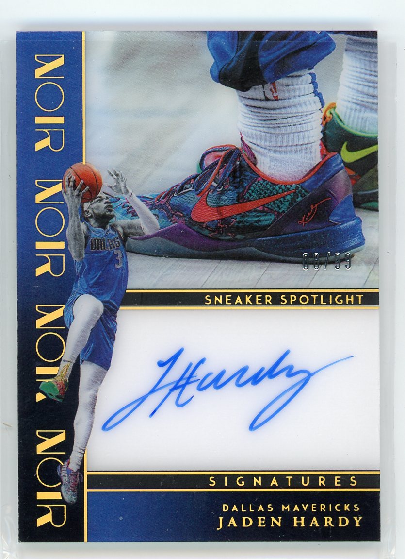 2023-24 Panini Noir #SSS-HDY Jaden Hardy Sneaker Spotlight Signatures /99