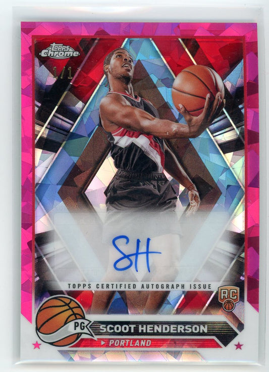 2024 Topps Chrome #CG-SH Scoot Henderson Rookie Autograph Auto Refractor /1