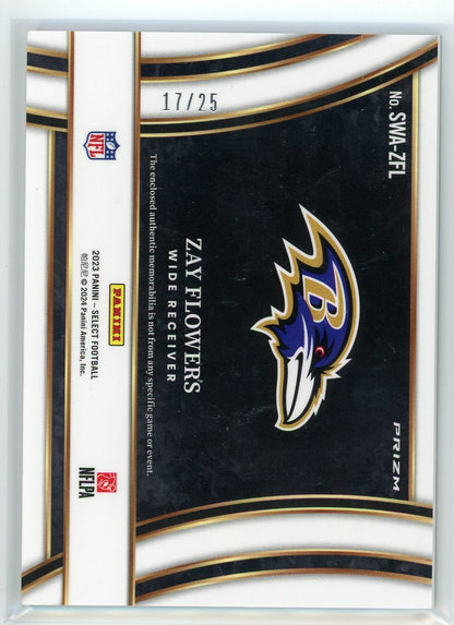 2023 Panini Select #SWA-ZFL Zay Flowera Tie Dye Prizm Patch /25