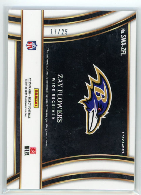2023 Panini Select #SWA-ZFL Zay Flowera Tie Dye Prizm Patch /25