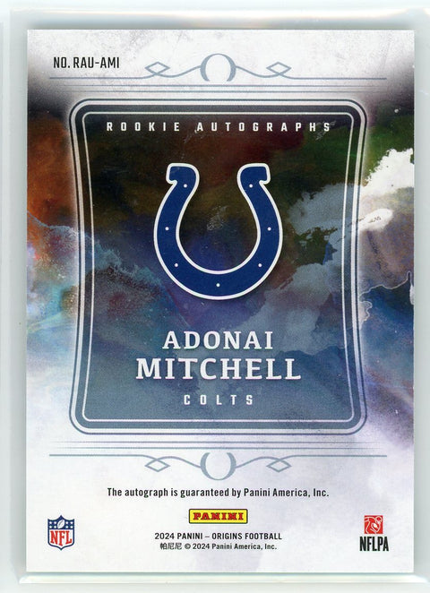 2024 Paini Origins #RAU-AMI Adonai Mitchell Rookie Autographs /5