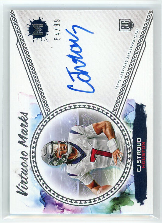 2024 Topps Motif #VM-CS CJ Stroud Virtuosos Marks Auto /99