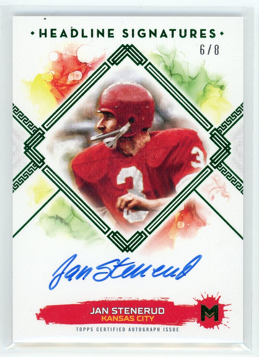 2024 Topps Motif #HS-JS Jan Stenerud Headline Signatures /8