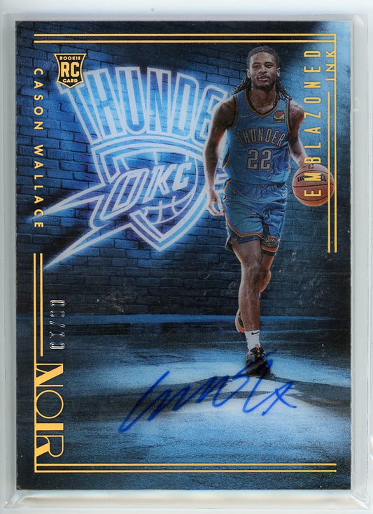 2023-24 Panini Noir #EI-CWA Cason Wallace Embezzled Ink /10