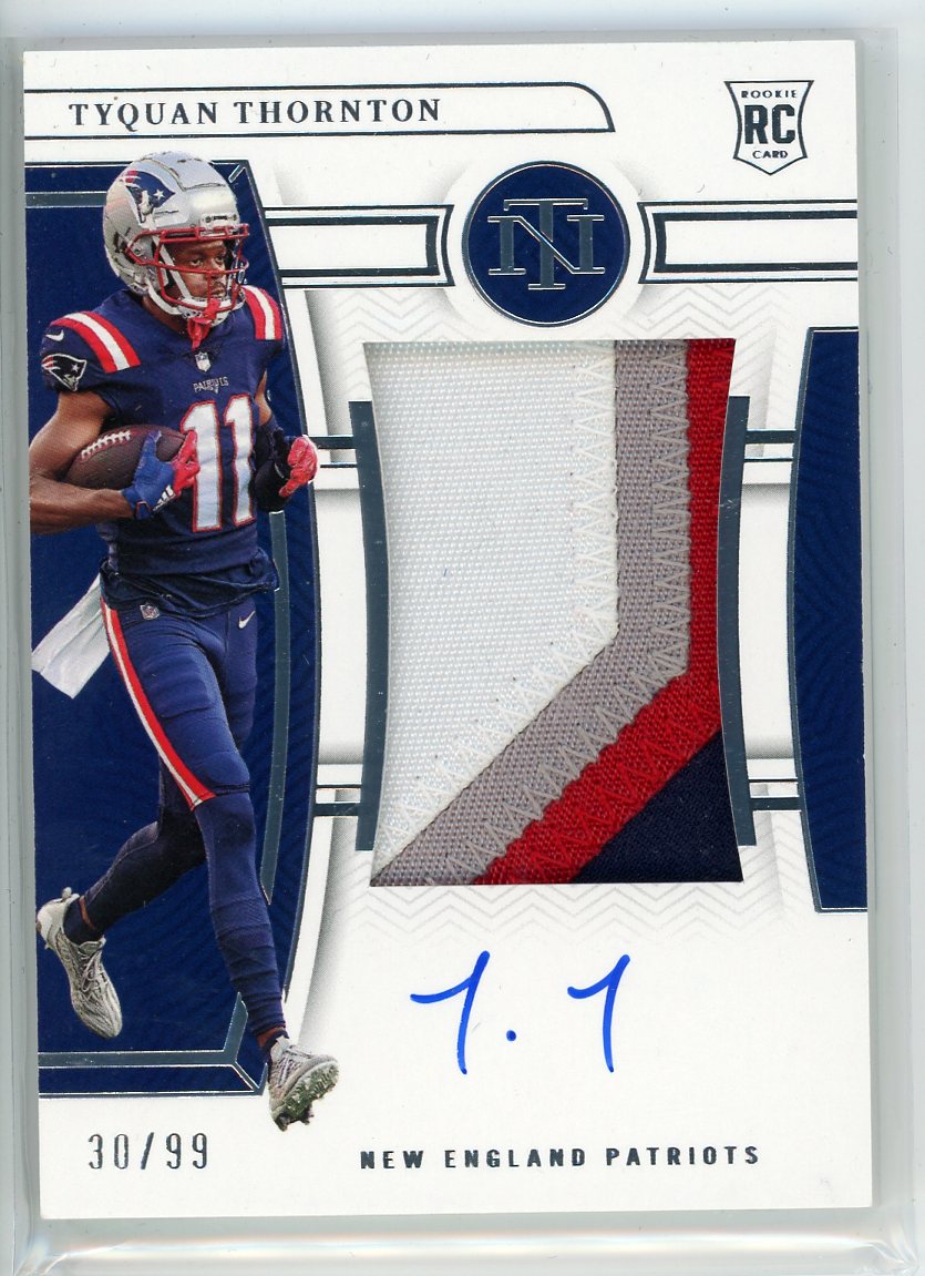 2022 Panini National Treasures #178 Tyquon Thornton Rookie Patch Auto /99