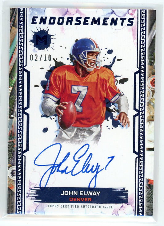 2024 Topps Motif #ME-JE John Elway Endorsements Autograph /10
