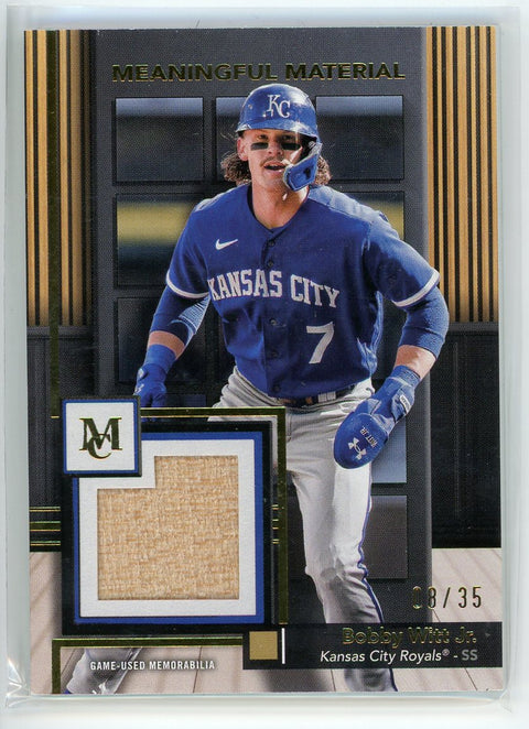 2024 Topps Museum #MMR-BWJ Bobby Witt Jr. Meaningful Material /35