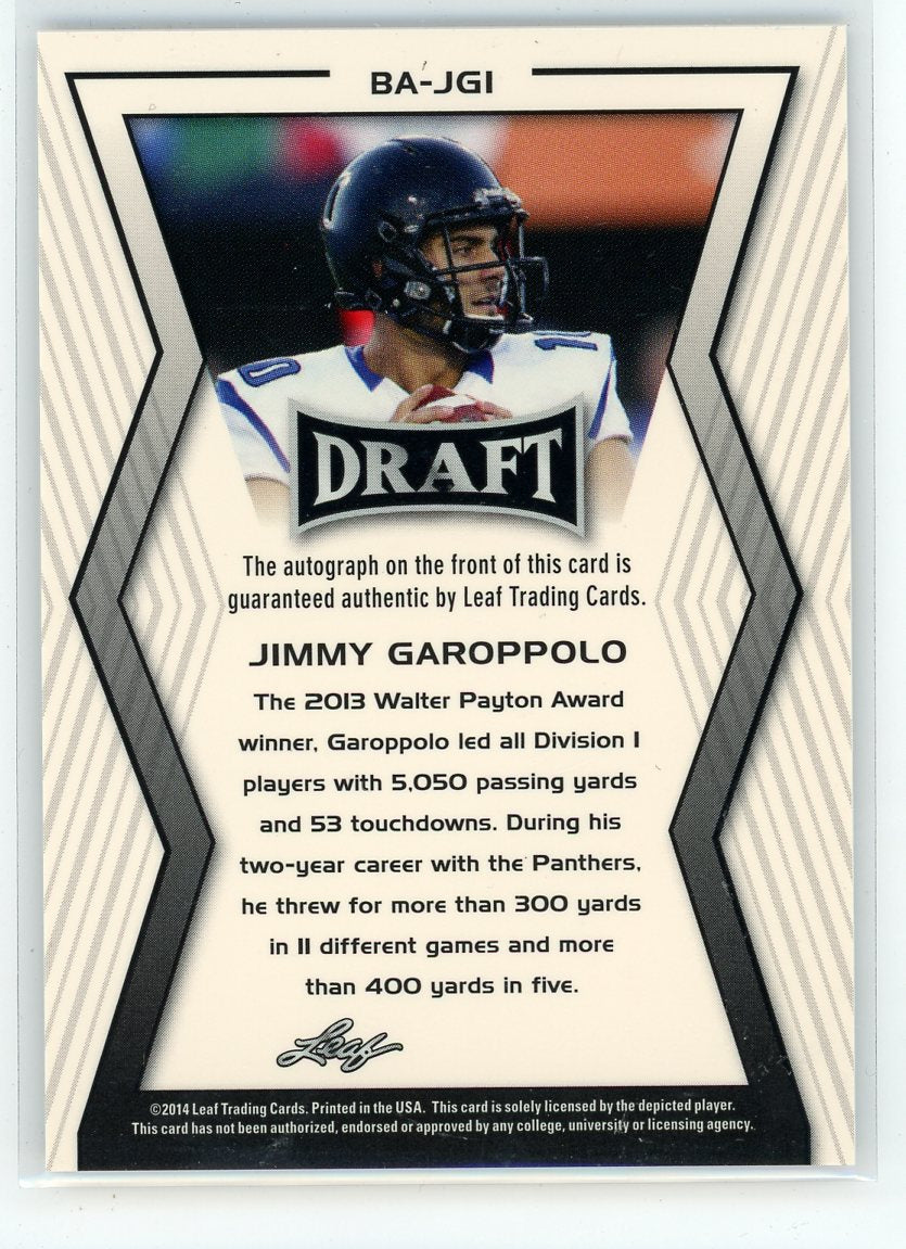 2014 Leaf Metal Draft #BA-JG1 Jimmy Garoppolo
