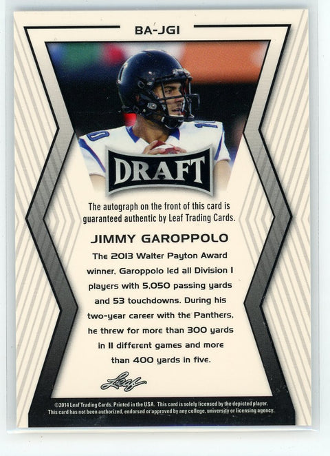 2014 Leaf Metal Draft #BA-JG1 Jimmy Garoppolo