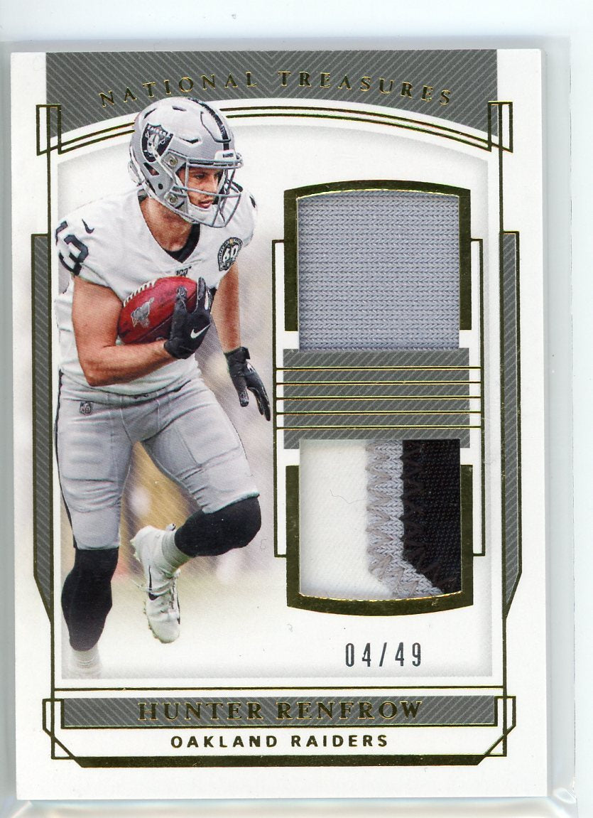 2019 Panini National Treasures #RDM-30 Hunter Renfrow Patch /49