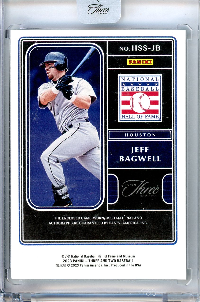 2023 Panini Three and Two #HSS-JB Jeff Bagwell HoF Signature Swatches /20