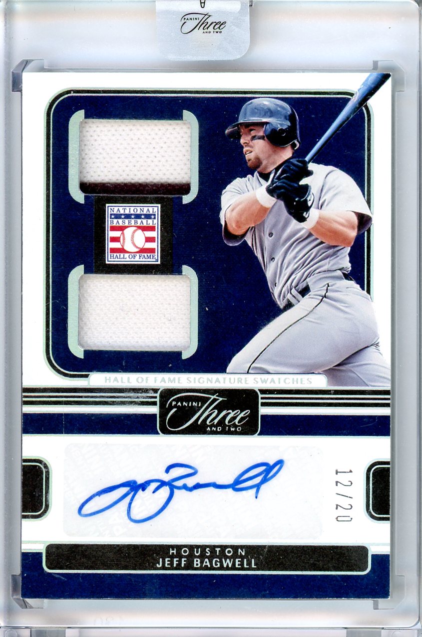 2023 Panini Three and Two #HSS-JB Jeff Bagwell HoF Signature Swatches /20