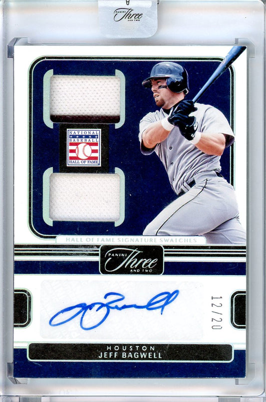2023 Panini Three and Two #HSS-JB Jeff Bagwell HoF Signature Swatches /20