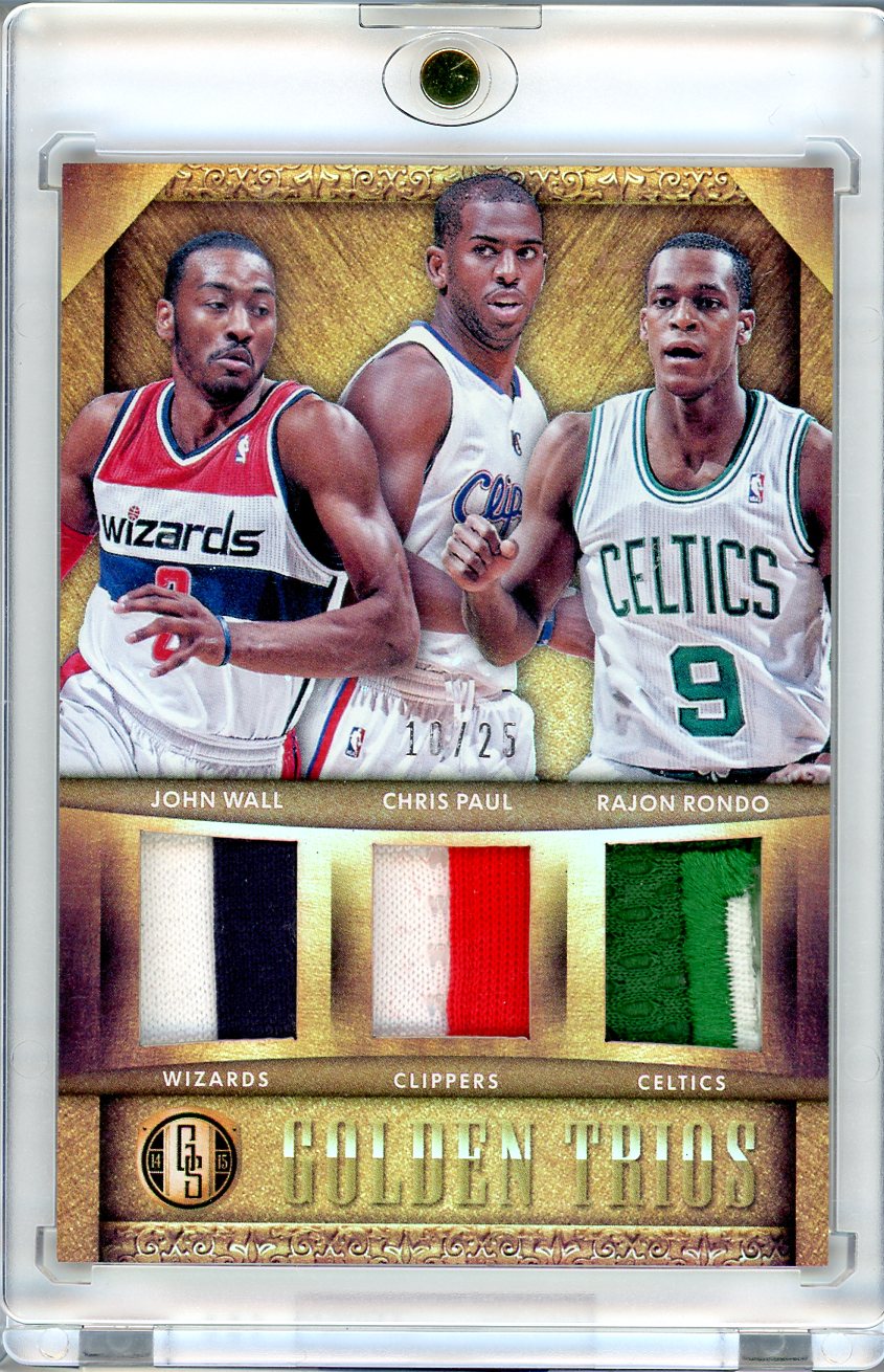 2014-15 Panini Gold Standard #26 J.Wall/C.Paul/R.Rondo Golden Trios Patch /25