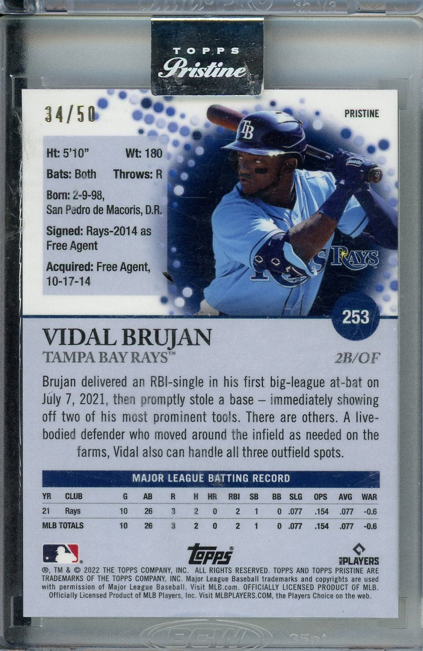 2022 Topps Pristine #253 Vidal Brujan /50