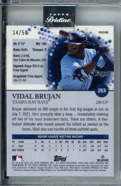 2022 Topps Pristine #253 Vidal Brujan /50