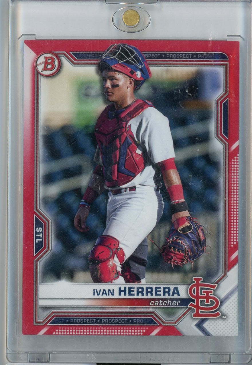 2021 Bowman Draft #BD-94 Ivan Herrera Red #/5