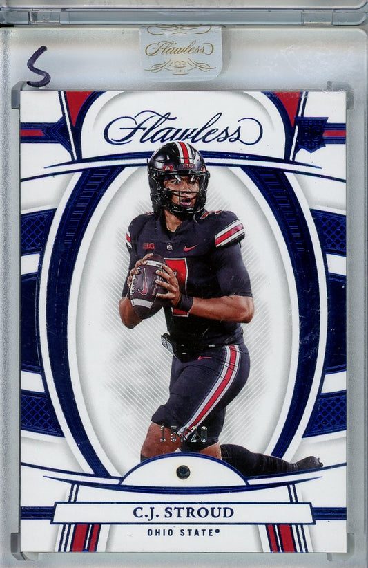 2023 Panini Flawless #41 C.J. Stroud Encased Sapphire /20