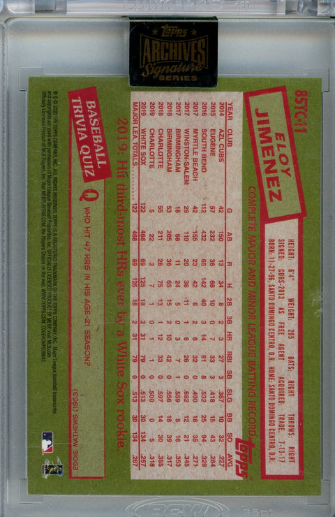 2020 Topps Chrome #85TC-11 Eloy Jimenez 1985 Topps Baseball