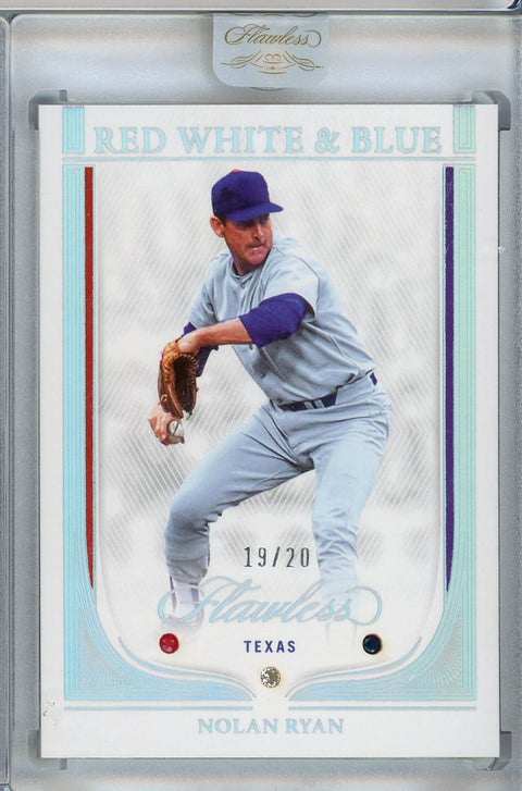 2023 Panini Flawless #RWB-NR Nolan Ryan Red White & Blue /20