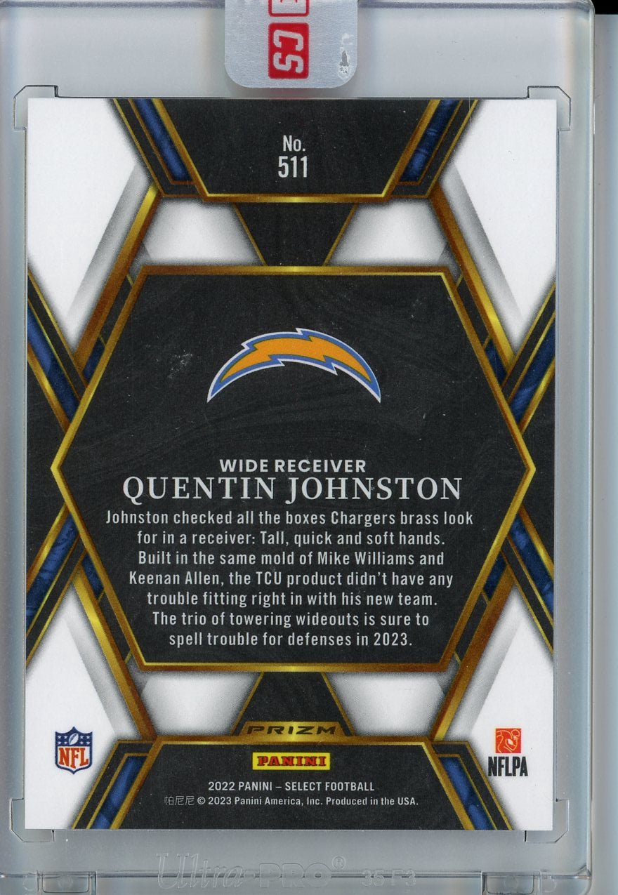 2022 Panini Select #511 Quentin Johnston XRC Prizm